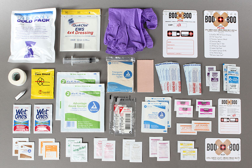 first aid box and its contents